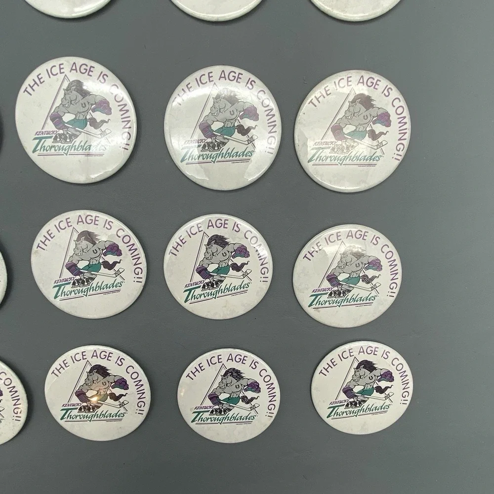 Vintage Lot Of 19 Kentucky Thoroughblades Hockey Pins‎ The Ice Age Is Coming